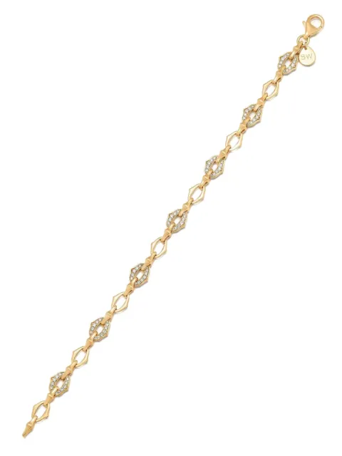 Sara Weinstock 18K yellow gold Lucia chain and diamond bracelet