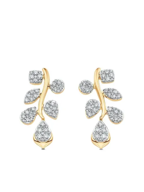 Sara Weinstock 18K yellow gold Diamond Cluster earrings