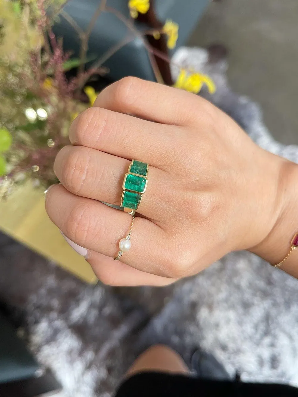Yi Collection 18k Yellow Gold Emerald Ring In Green