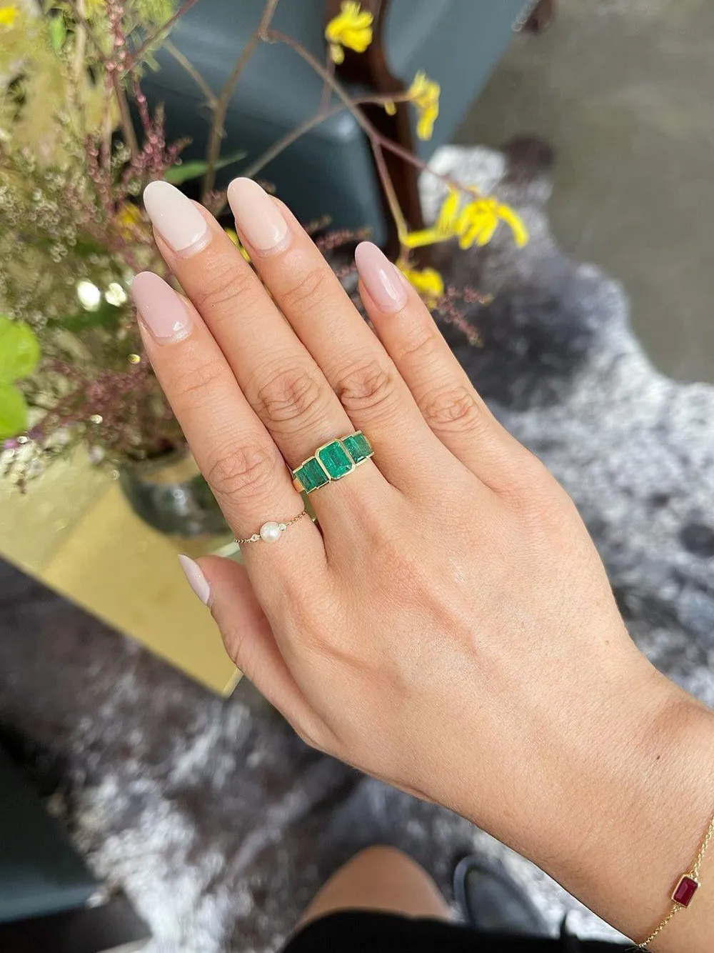 Yi Collection 18k Yellow Gold Emerald Ring In Green