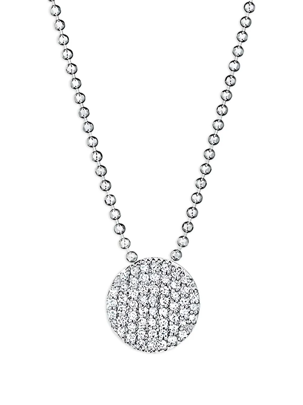Phillips House 14k White Gold Mini Infinity Diamond Necklace In Metallic