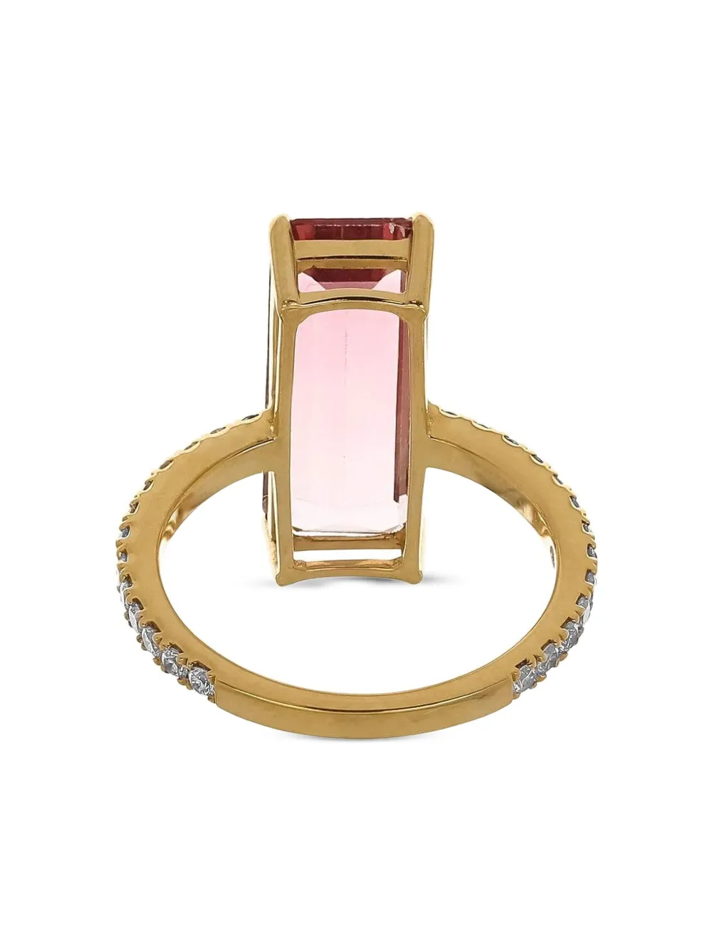 Yi Collection 18k Yellow Gold Supreme Diamond And Pink Tourmaline Ring In Gold