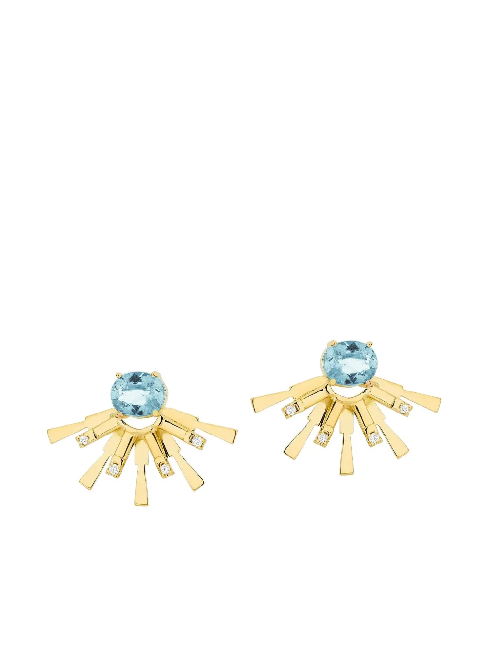 Carol Kauffmann Orecchini Valentim in oro giallo 18 carati con topazi e diamanti