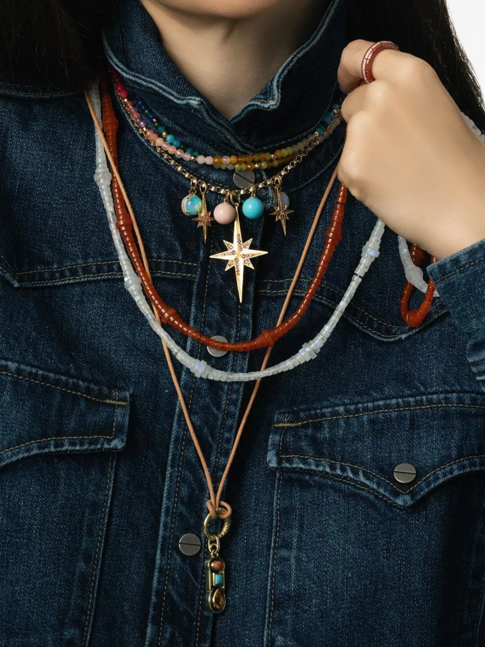 Jenna Blake 18k Yellow Gold Diamond Necklace In Gold