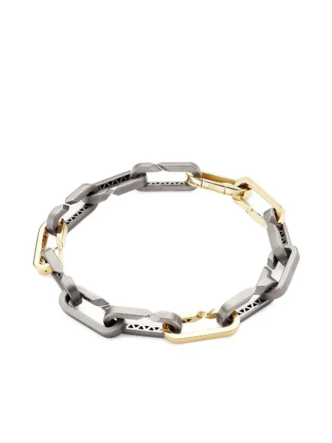 Bizzotto Gioielli 18K yellow gold and titanium Thirteen Paperclip Link bracelet