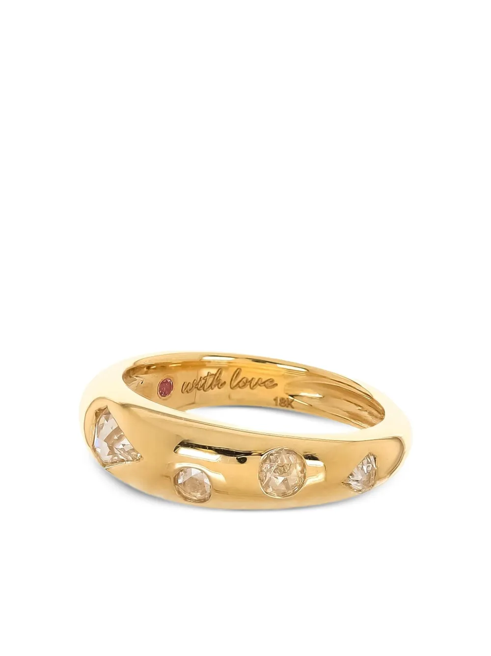 NIMO WITH LOVE 18K Gold Diamond Tapered Ring - Oro