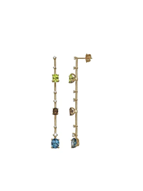 Mattia Cielo 18K yellow gold Rugiada Pietre multi-stone earrings