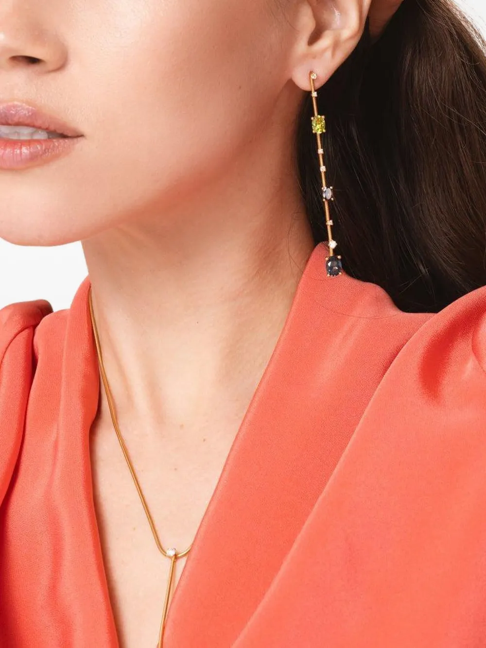Mattia Cielo 18k Yellow Gold Rugiada Pietre Multi-stone Earrings In Gold