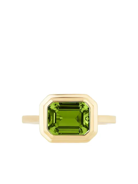 Goshwara anillo Manhattan en oro amarillo de 18kt con peridoto