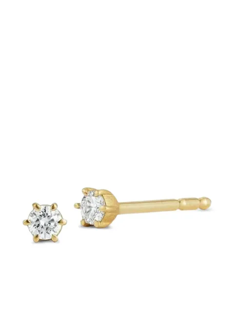 Jade Trau Gold Diamond Studs Earrings