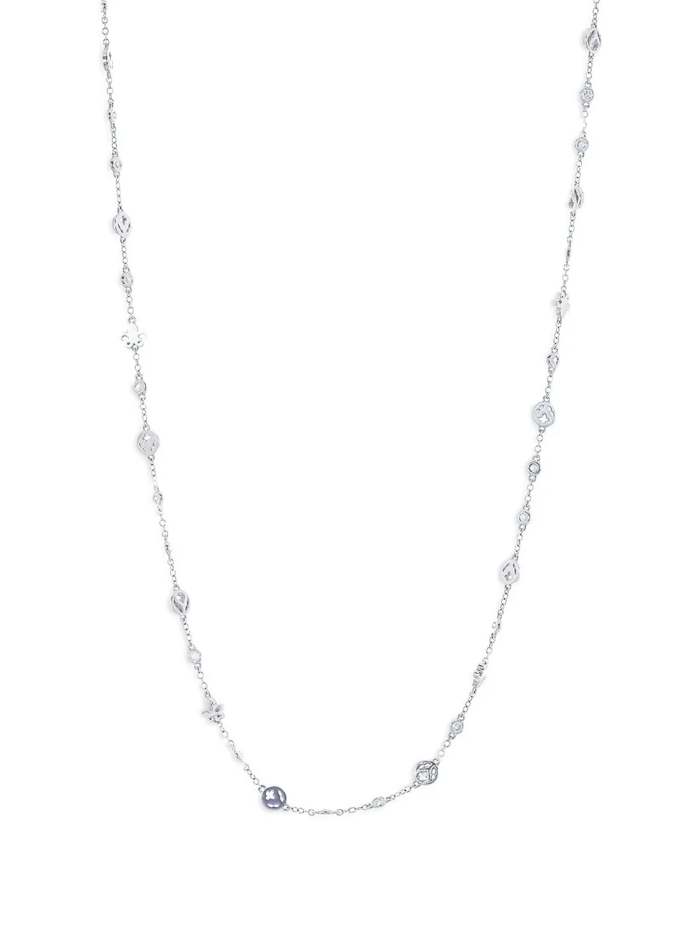 Loree Rodkin 14k White Gold Diamond Necklace In Metallic