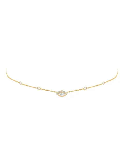Logan Hollowell 14K yellow gold Angel Eye diamond choker