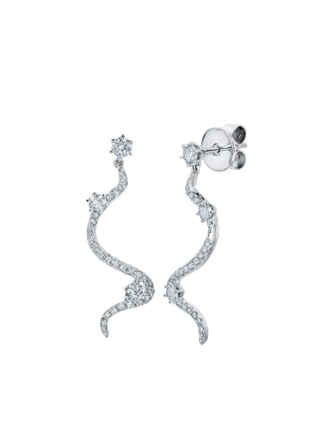 graziela 18K white gold Mega Swirl diamond earrings