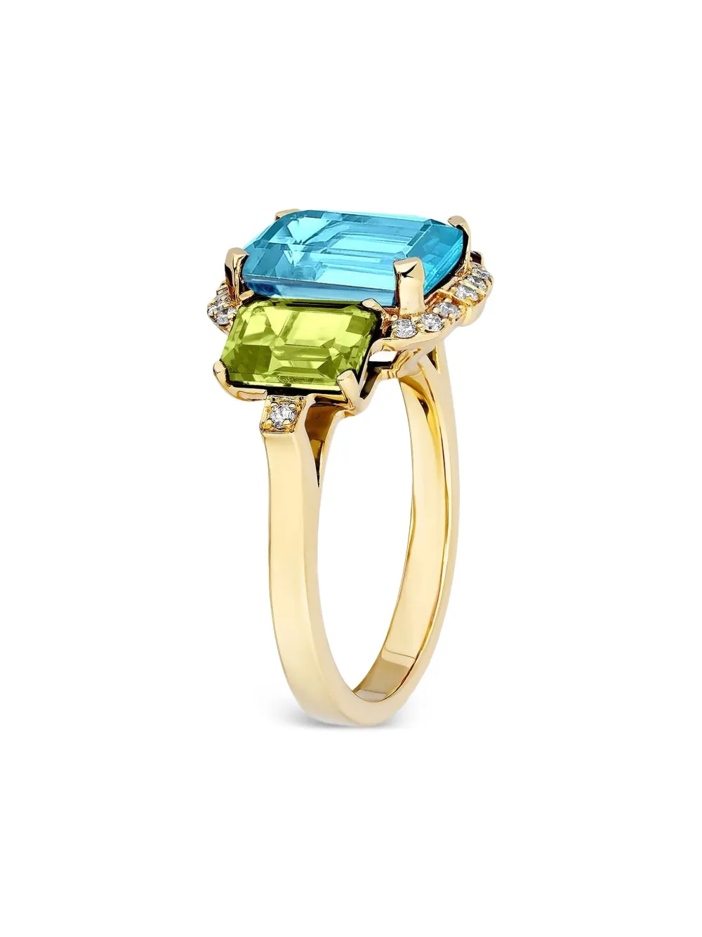  Goshwara Rose Gold Gossip Multi-stone Ring 