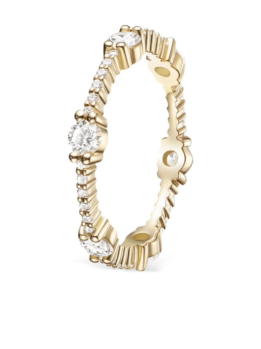 Melissa Kaye 18k Yellow Gold Sadie Eternity Band Ring In Brown