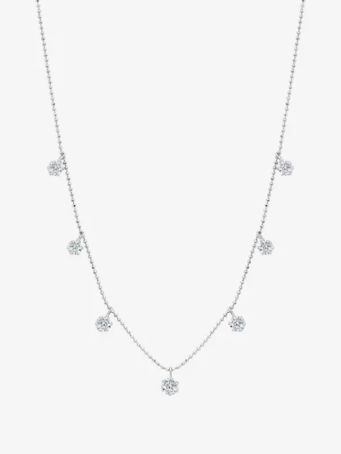 graziela 18K white gold diamond necklace