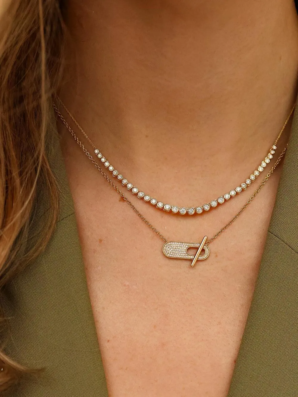 Dana Rebecca Designs 14kt geelgouden Lulu Jack halsketting met diamant