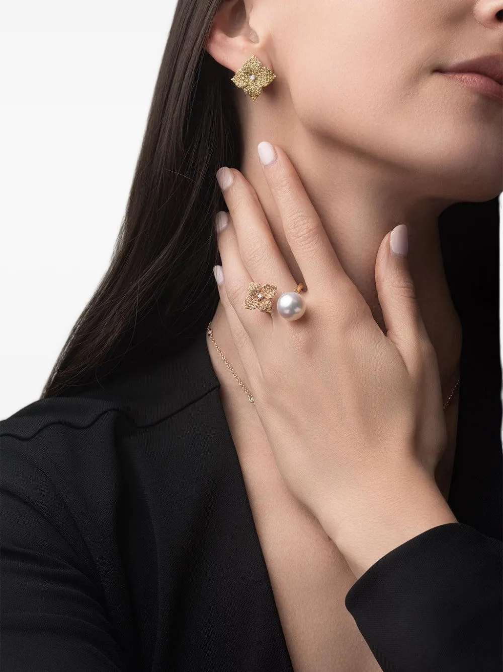  Piranesi 18k Yellow Gold Fiore Yellow Sapphire And Diamond Ring 