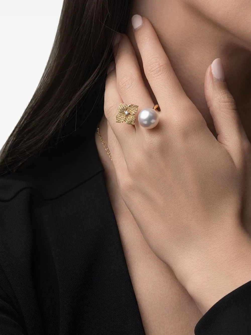  Piranesi 18k Yellow Gold Fiore Yellow Sapphire And Diamond Ring 
