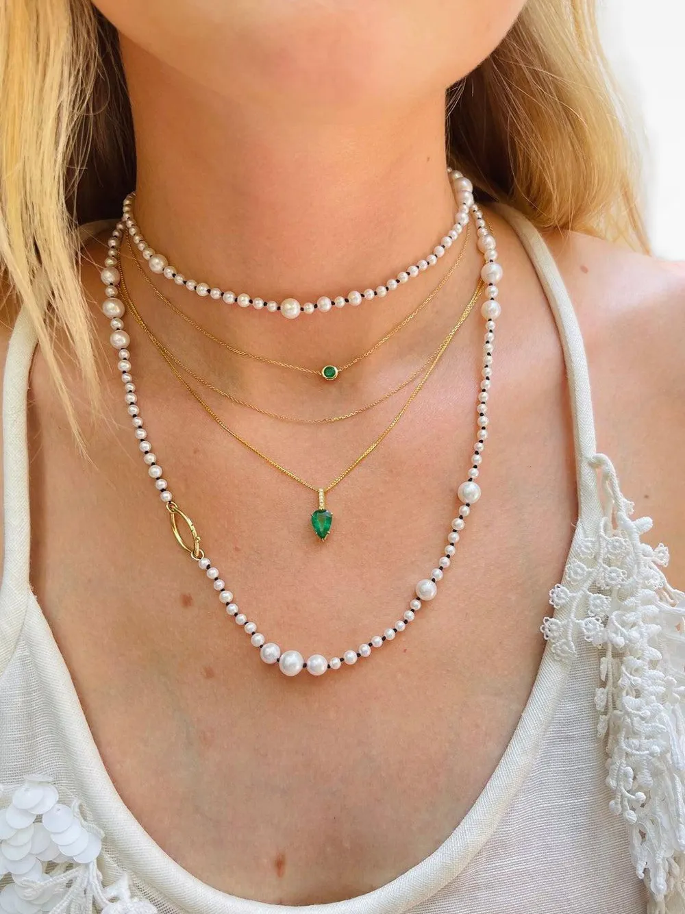 Yi Collection 18k Yellow Gold Aphrodite Pearl Necklaces In Metallic