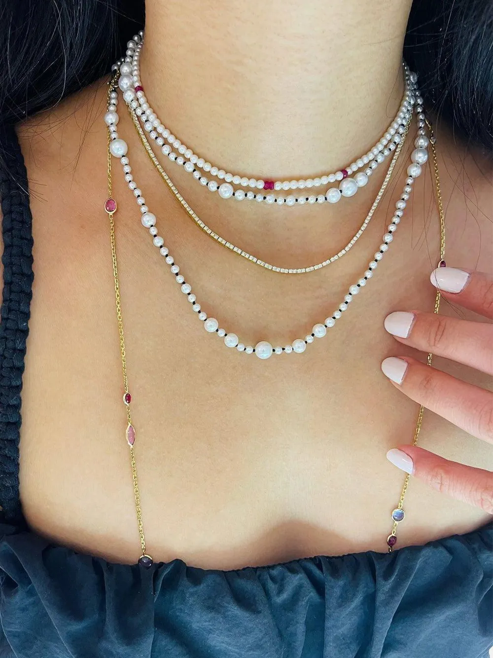Yi Collection 18k Yellow Gold Aphrodite Pearl Necklaces In Metallic
