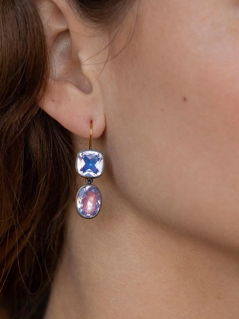 Larkspur & Hawk aretes Luzia Cushion Oval | Joyas de lujo | Image 2