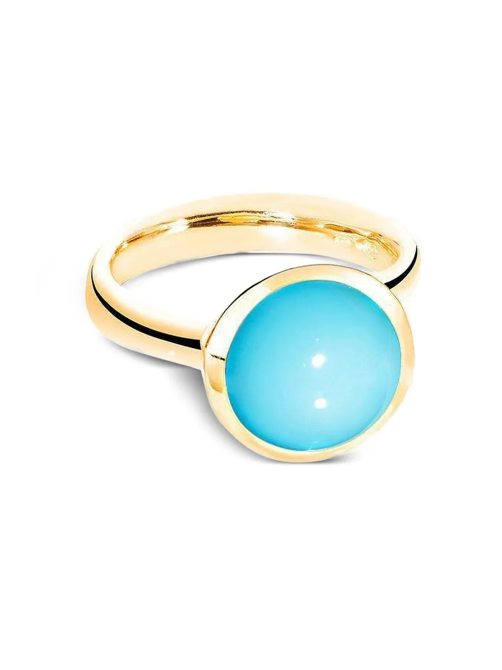 Tamara Comolli 18k Yellow Gold Large Bouton Turquoise Ring