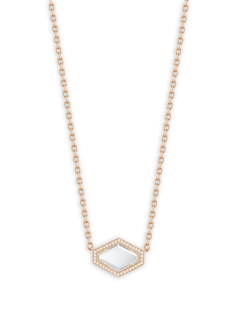 Walters Faith Collana Bell Crystal in oro rosa 18 carati