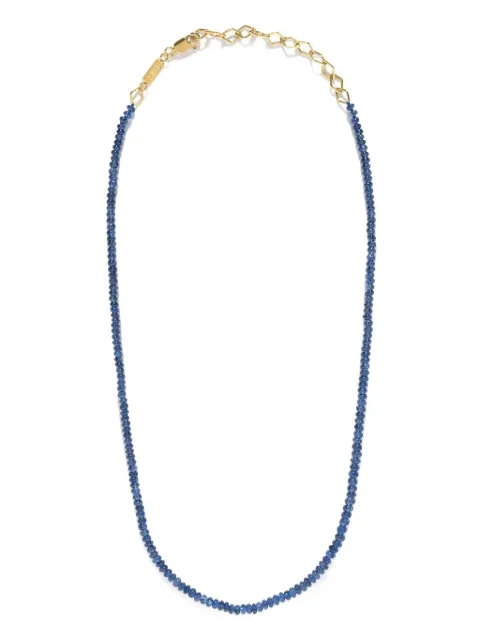 Azlee 18kt yellow gold beaded Sapphire necklace