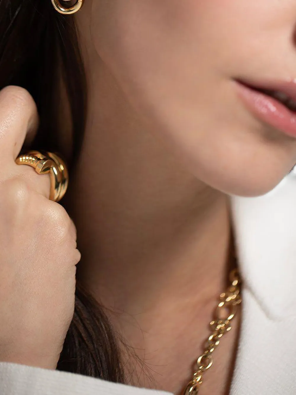 David Webb Orecchini Bent Nail in oro giallo