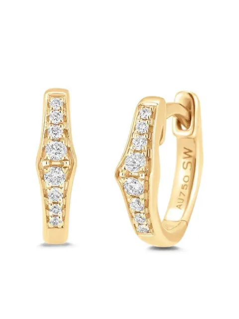 Sara Weinstock aretes en oro amarillo de 18kt con diamante