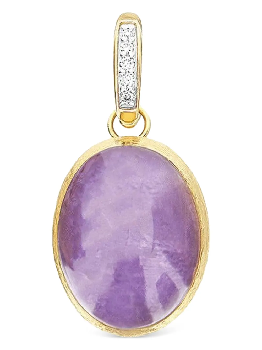 Nanis Medium 18k Yellow Gold Boules Diamond And Lapidolite Charm