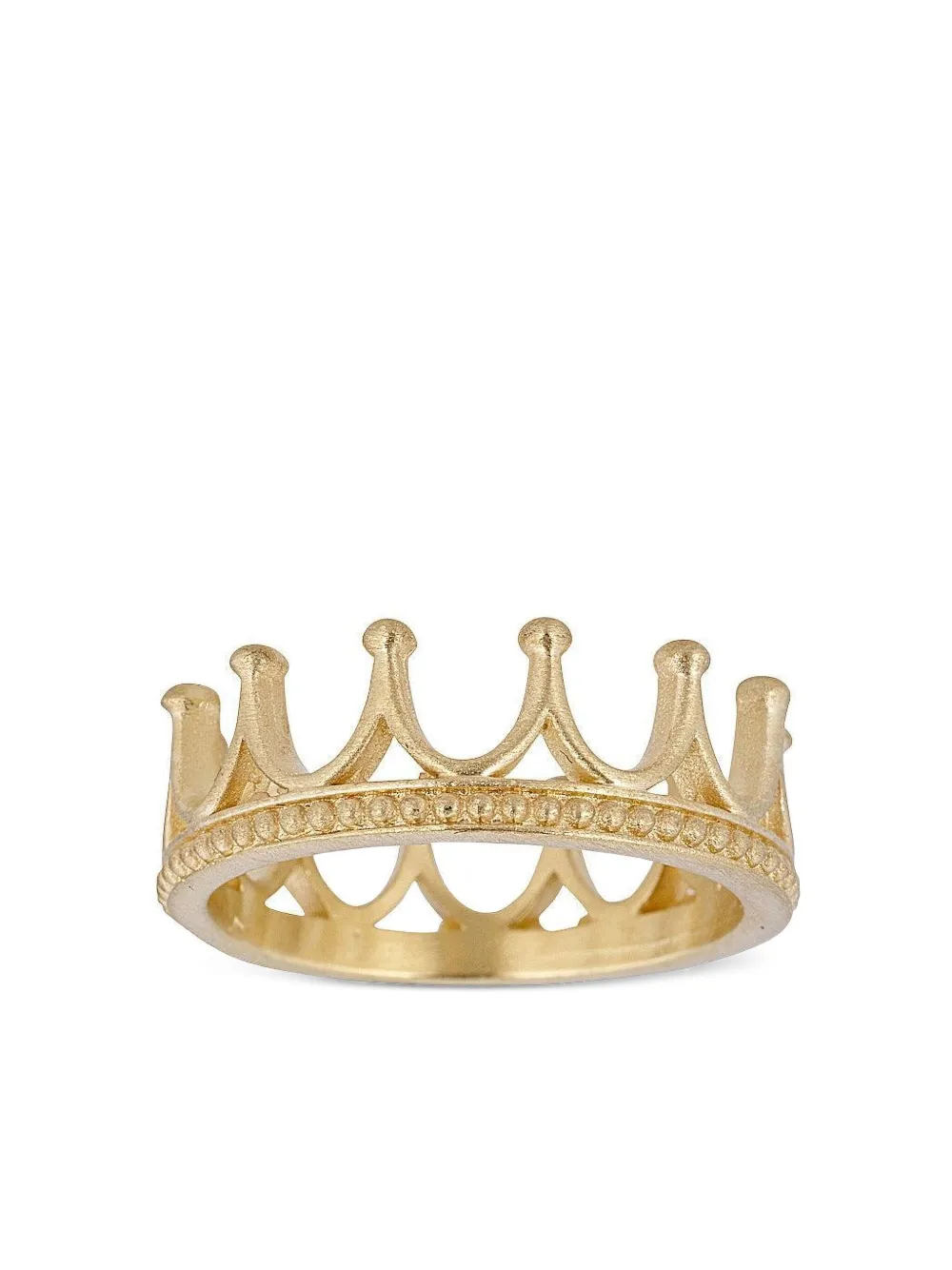 Tanya Farah Anello Etruscan Crown in oro giallo 18 carati
