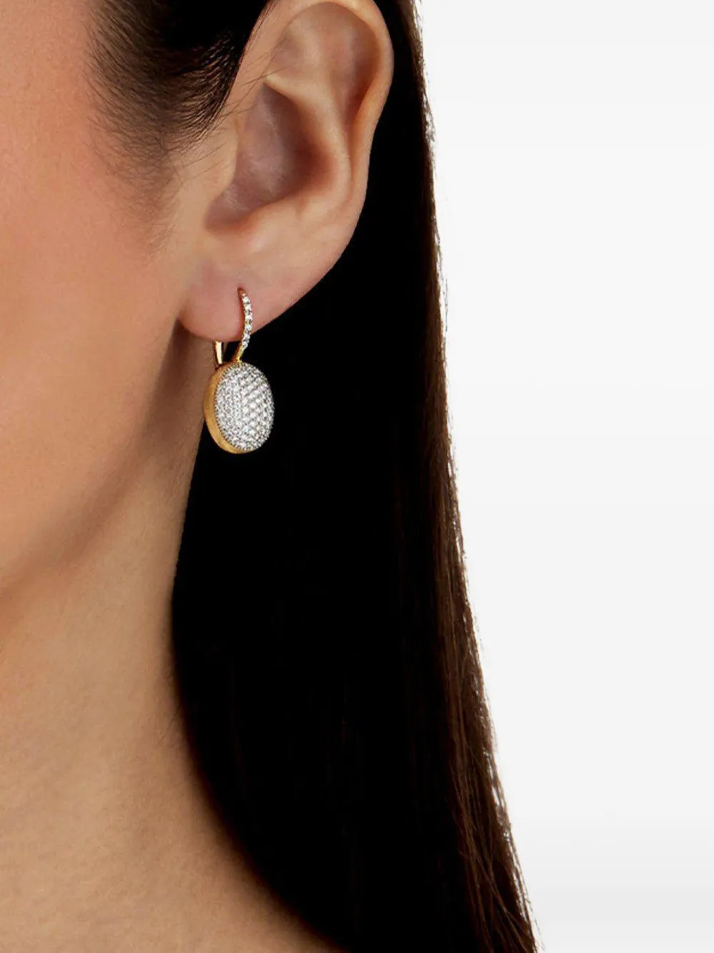 NANIS Orecchini Ball in oro giallo 18 carati con diamanti