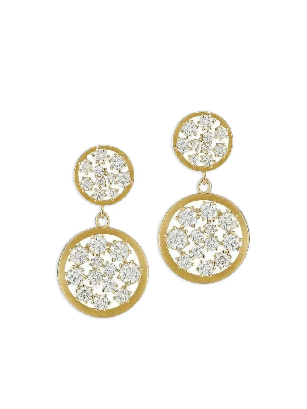 Jade Trau 18k Yellow Gold Diamond Drop Earrings In Gold