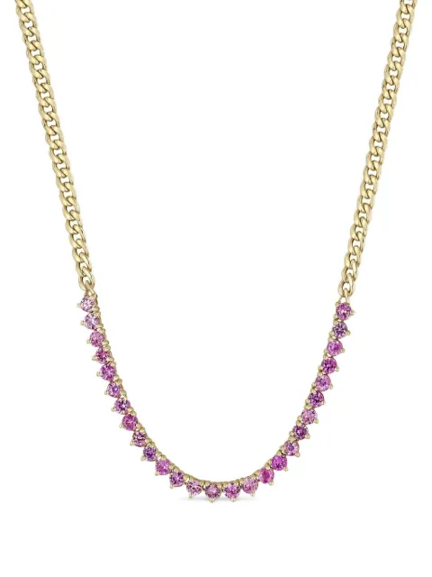 Zoë Chicco 14kt yellow gold Tennis Sapphire necklace
