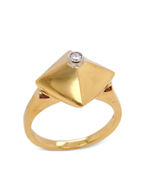 Brooks Brothers anillo Accent Piramide mini en oro amarillo de 18kt con diamantes