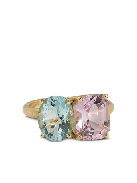 Irene Neuwirth 18K yellow gold Aquamarine Kunzite Gemmy ring