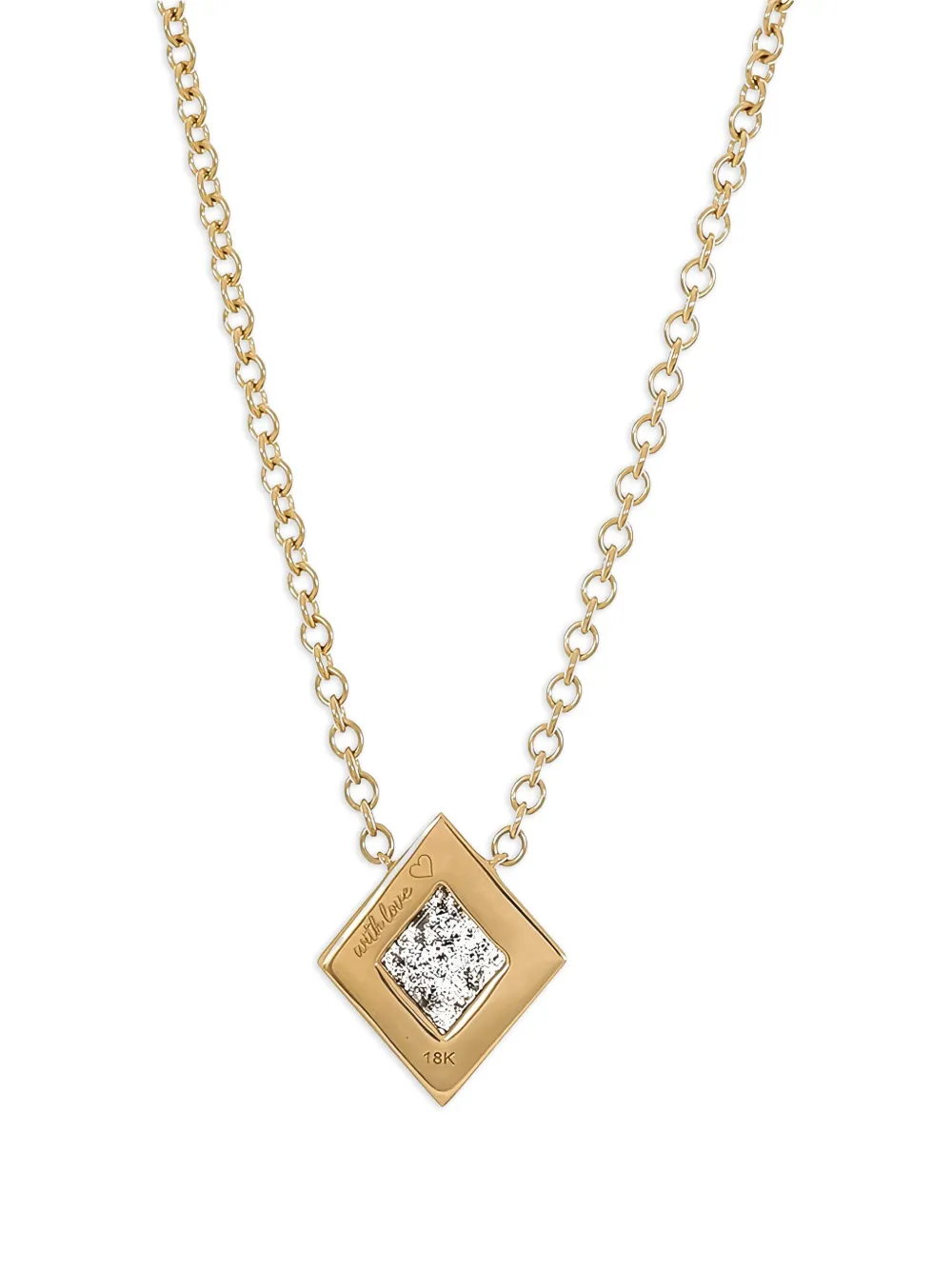 Nimo With Love 18k Yellow Gold The Bezel Diamond Necklace In Brown