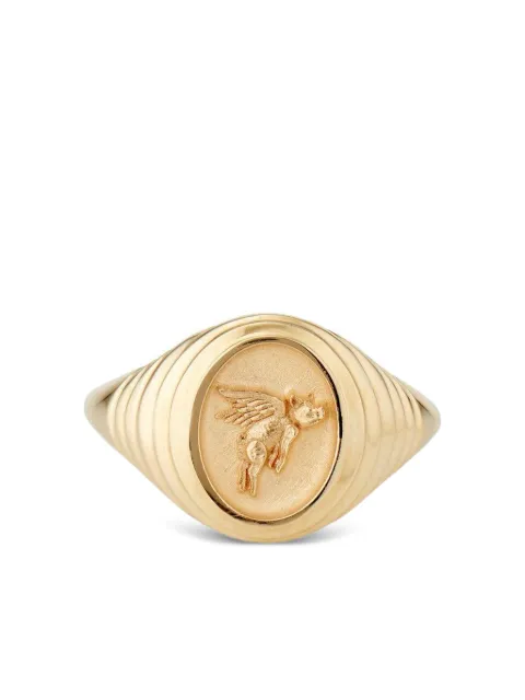 Retrouvaí anillo Flying Pig Fantasy en oro amarillo de 14kt