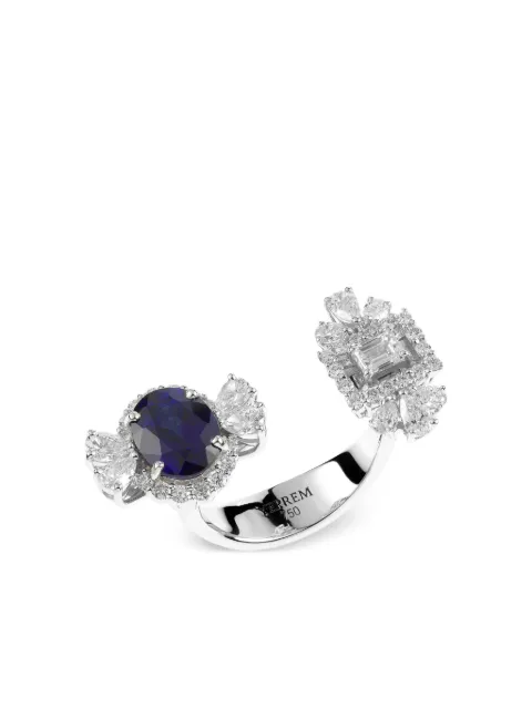 Yeprem 18K white gold Reign Supreme diamond and sapphire ring