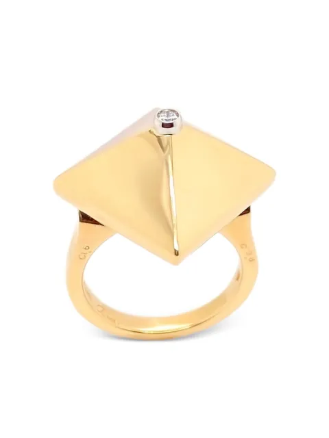 Brooks Brothers anillo en oro amarillo de 18kt con diamante