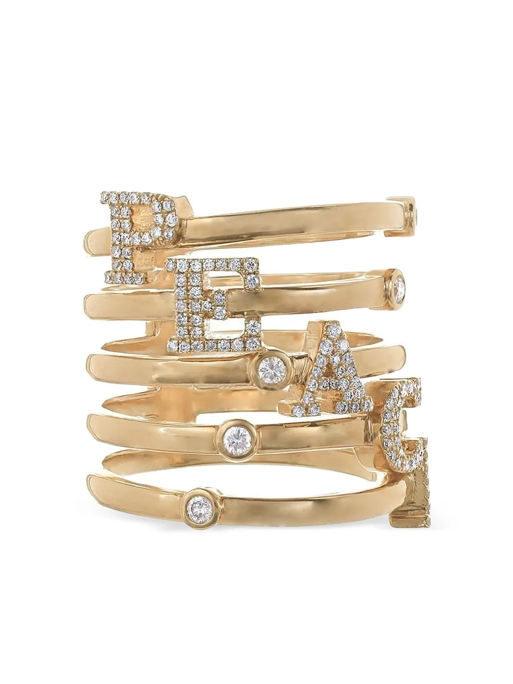 Loree Rodkin 14k Gold Peace Diamond Ring