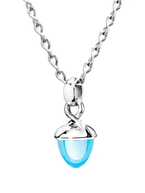 TAMARA COMOLLI collar Bouquet en oro blanco 18kt con topacio