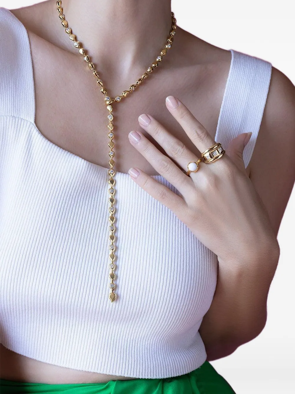 TAMARA COMOLLI Anello Bouton in oro giallo 18 carati con opale