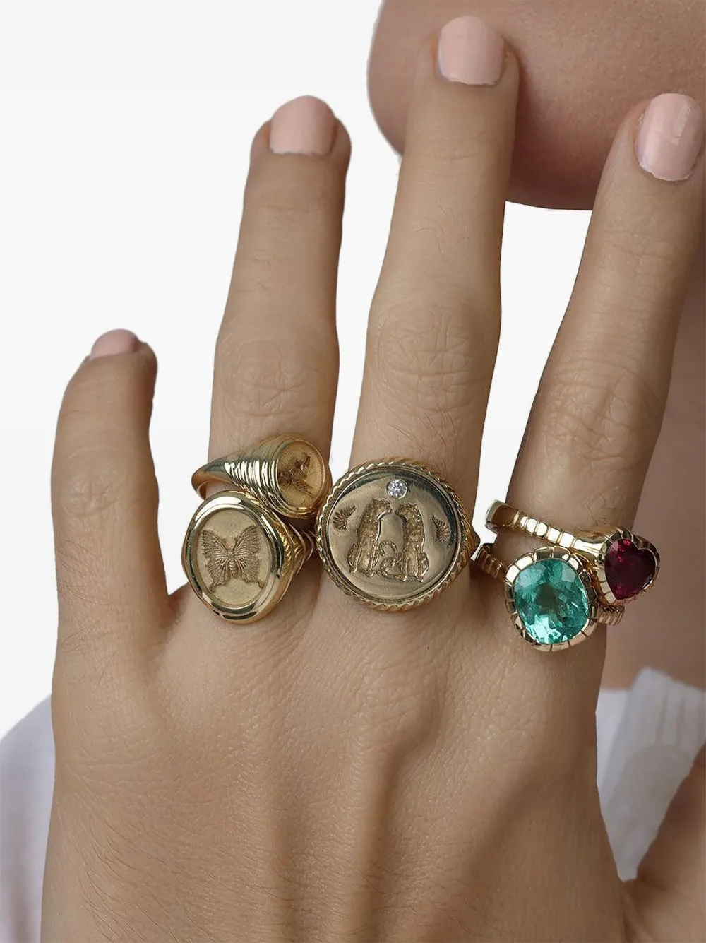 14k Yellow Gold Grandfather Signet Ring