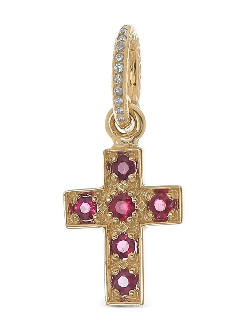 Loree Rodkin 14k Yellow Gold Charm Diamond And Ruby Necklace Charm In Multi