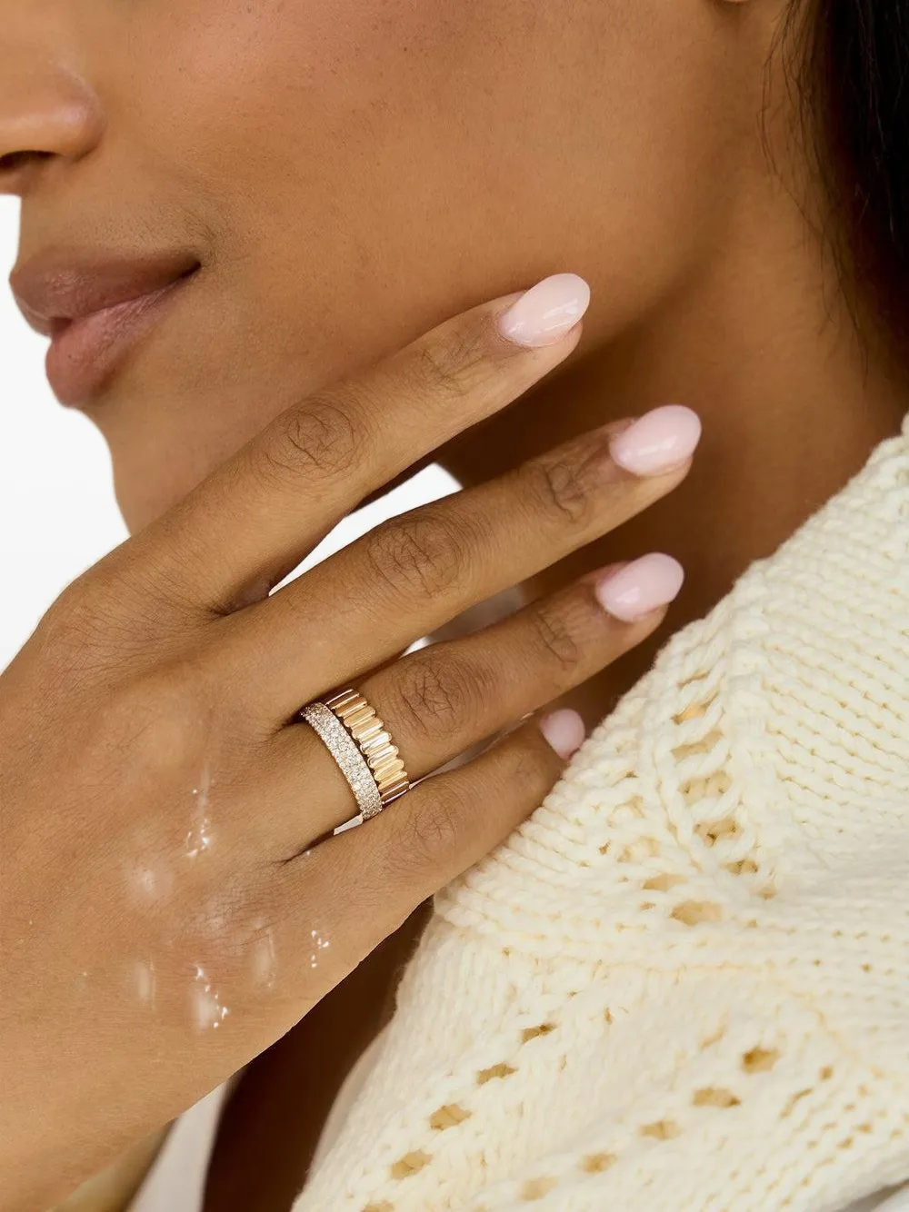 Dana Rebecca Designs Anello Sylvie Rose grande in oro giallo 14 carati con diamanti