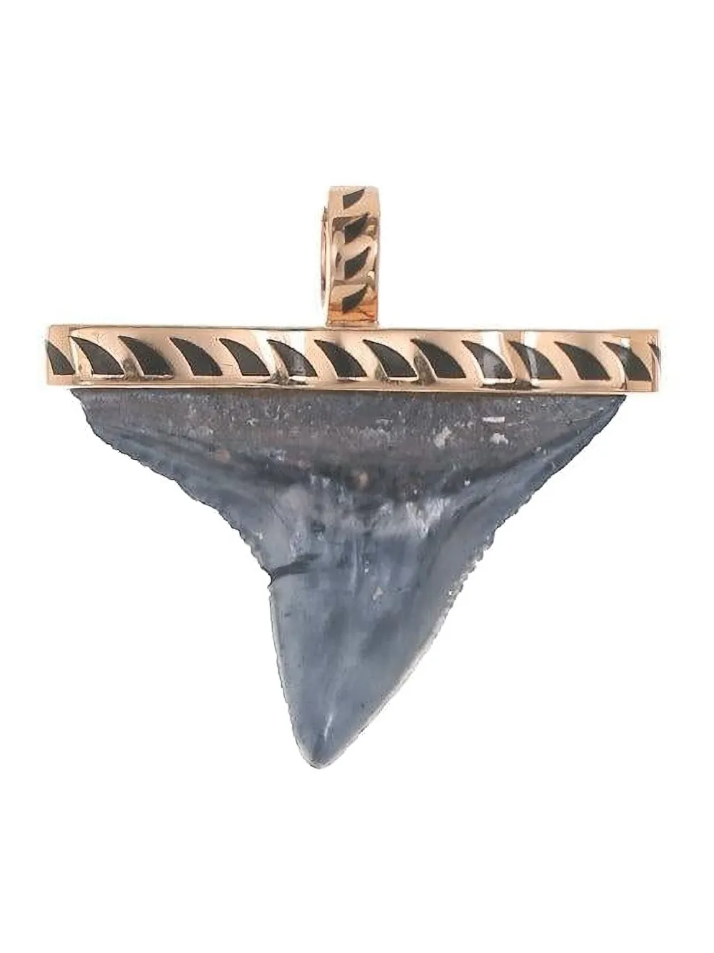 Dezso 18k Rose Gold Shark-tooth Pendant In Gold