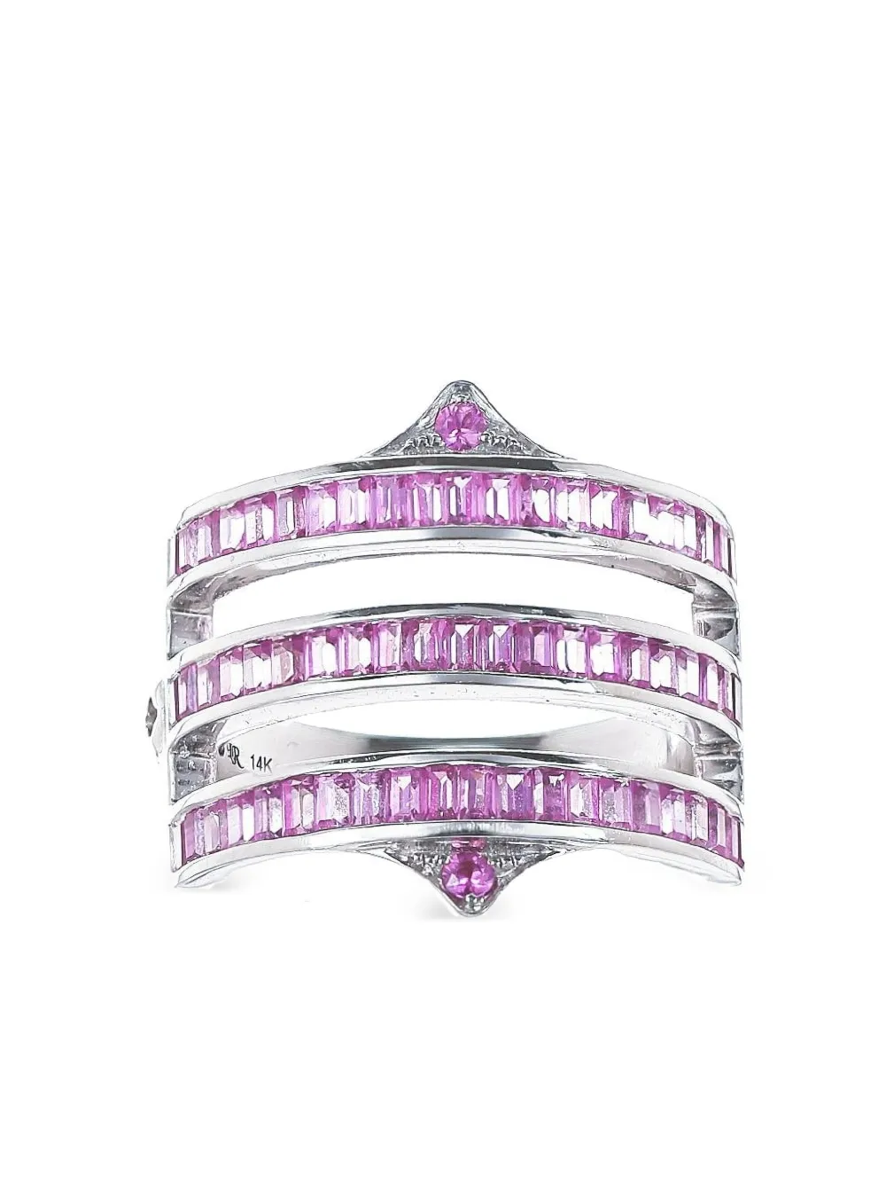 Loree Rodkin 14k White Gold Gothic Point Pink Sapphire Ring In Purple
